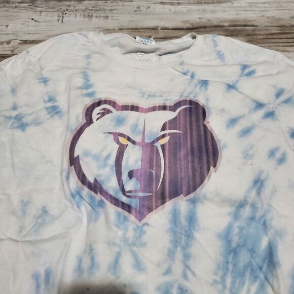 NBA Memphis Grizzlies Tye Dye Shirt Mens Size Large Hand Dyed - Picture 2 of 3